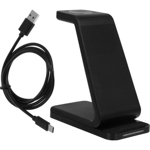 1 Pc Steady Headset Charger Stable Phone Charging Rack Phone Holder (Black)