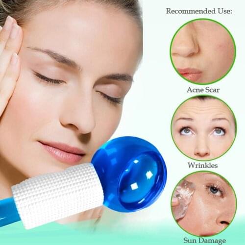 2pcs Ice Hockey Energy Massage Face Beauty Eye Massager Ice Globes Beauty Ball Eyes Beauty Roller Water Wave Ball
