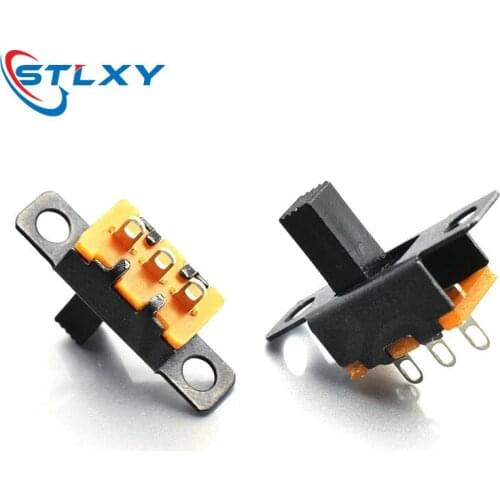 20pcs 50V 0.5 A Mini Size Black SPDT Slide Switch for DIY Power Electronic Projects SS12F15 on-off Toggle Switch Handle 6mm