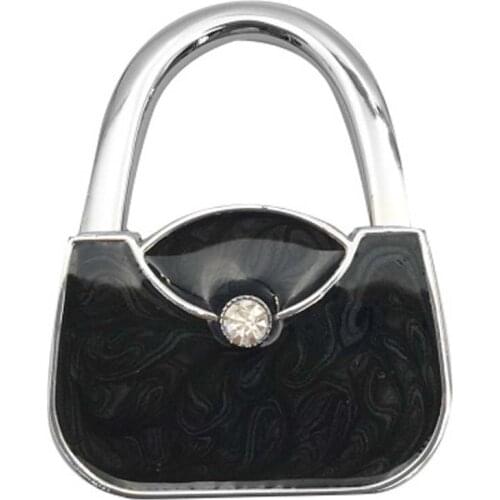 30PCS / LOT Folding Bag Handbag Purse Hook Table Hanger Holder Handbag-Shape Bag Decor Mini Handbag Folding Table Hook 4 Color