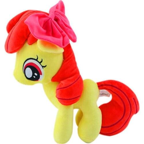 30cm High Good Quality Yellow Orange Red APPle Bloom Horse Unicorn Stuffed PP Cotton Soft Plush Doll Toy