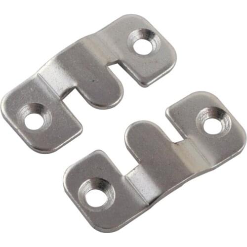 4sets 43x19mm Cold Rolled Steel 2mm Thickness Mirror Painting Hanger 3Type Connector Bracket