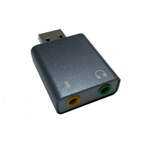 7.1-Channel Aluminum Alloy Usb Sound Card Computer External Sound Card Usb7.1 Sound Card Analog Sound Card