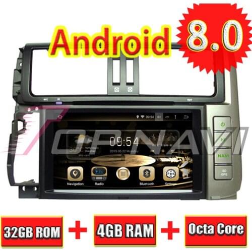 TOPNAVI 8'' Octa Core Android 8.0 Car GPS Navigation for TOYOTA PRADO 2010- Autoradio DVD Multimedia Audio Player Stereo 2 Din
