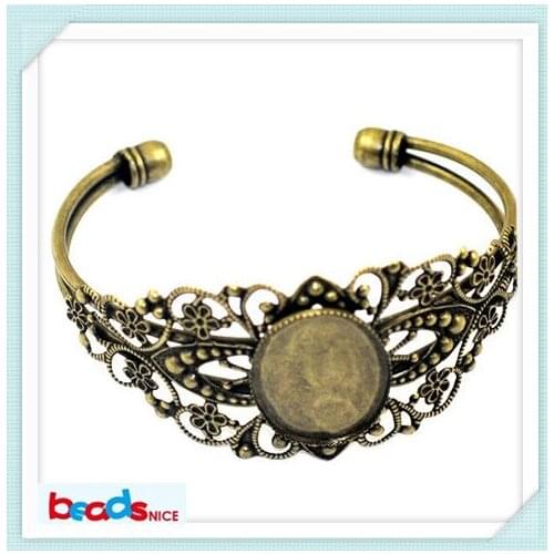 Beadsnice ID24913 wholesale handmade bracelet of most elegant brass bracelets with 18x25mm bracelet blanks in top quality