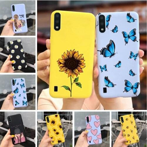 For Samsung A01 Case SM-A015F Popular Sunflower Back Cover For Samsung A01 A 01 A015F Phone Cases 5.7‘’ Soft Slim Fundas Coque
