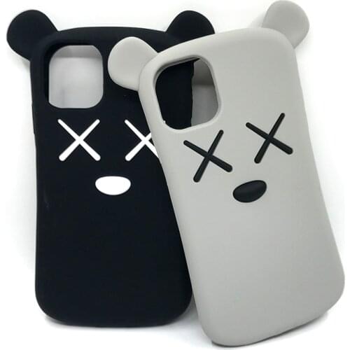 Phone Case For iPhone 11 Pro Soft Silicone 3D Cute Cartoon Violent Bears Back Cover For Apple iPhone 6 S 6S 7 8 X XR XS Max Case