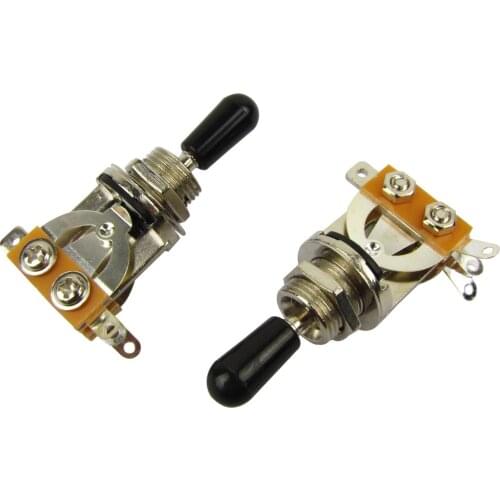 NEW 2pcs Guitar Switch 3 Way Toggle Switch with Black Tip Guitar Parts