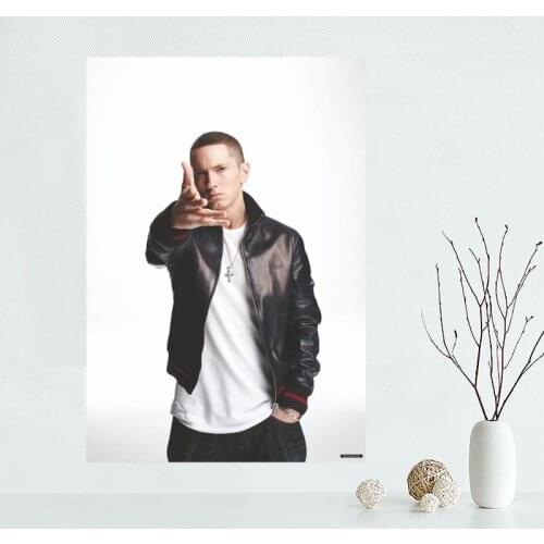 Nice Eminem Poster Custom Canvas Poster Art Home Decoration Cloth Fabric Wall Poster Print Silk Fabric