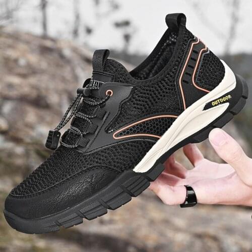 Fashion Men Casual Shoes 2021 Brand Sneakers Lightweight Lace-Up Walking Trainer Breathable Outdoor Hiking Shoes