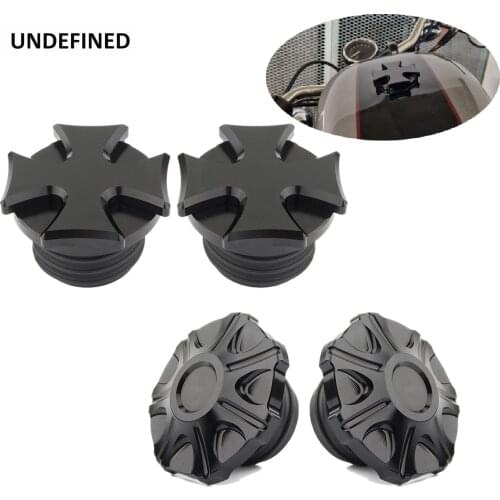Motorcycle Tank Caps Vented Fuel Gas Oil Cap Cross Style For Harley Sportster 883 1200 XL Touring Road King Softail Dyna FXD