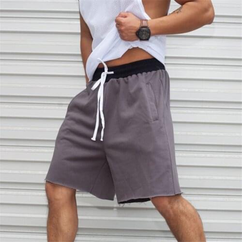Summer Drawstring Shorts Mens Fashion Casual Shorts Men Streetwear Loose Wide-leg Five-point Pants Mens Joggers Shorts M-2XL
