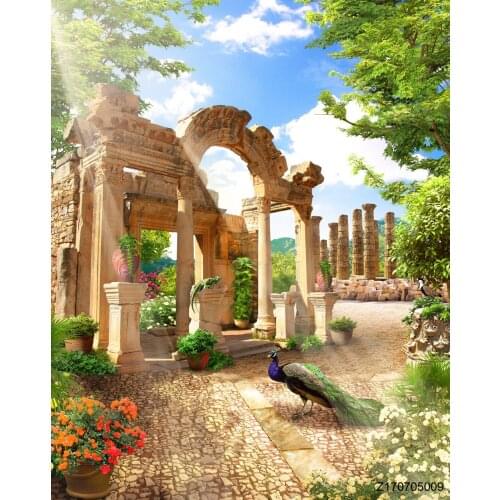 LIFE MAGIC BOX Seamless Wrinkle-Free Washable Peacock Backdrop City Monuments Backdrop Hd Backgrounds