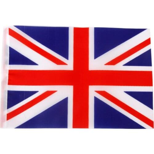 Pack Of 12 England Flag Great Britain British UK Banner With Poles