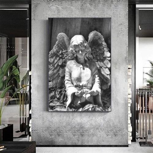 Angel Statue Goddess Canvas Painting Wall Art Nordic Posters and Prints Wall Pictures for Living Room Decoration Frameless