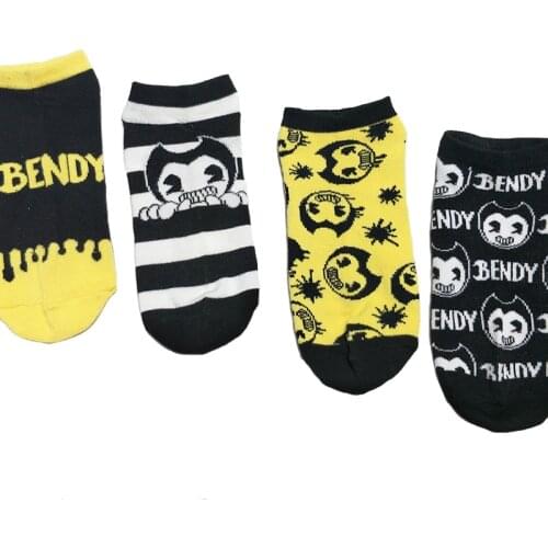 4 Pairs Fashion summer men women cotton couple boat socks Cartoon stripe letter head portrait Pattern Gifts Low Ankle Socks made