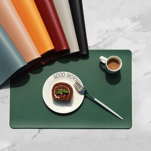 Solid Color Water Oil Resistant Non-slip Kitchen Placemat Coaster Insulation Pad Dish Coffee Cup Table Mat Home Decor 51105