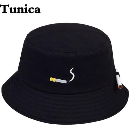 Fashion embroidery smoking fisherman hat letter NOCHILL pure cotton bucket hats outdoor travel sun cap casual panama caps