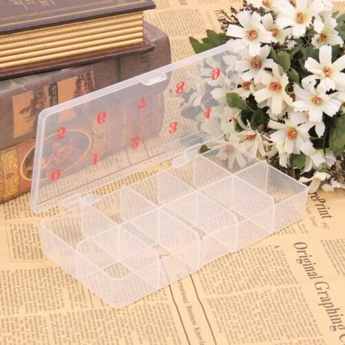 10 Compartments Plastic Clear False Nail Tips Storage Box Organzier Finger AcrylicTools Box Package Nail Box dropshipping#38