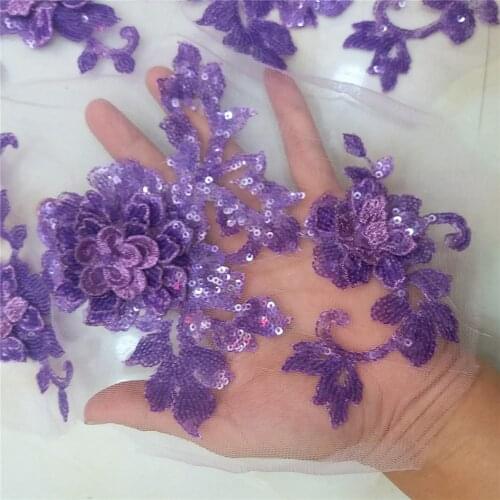 Latest african guipure lace fabric with embroidery sequins mesh tulle sequins lace fabric