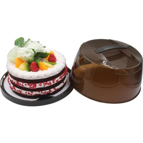 Transparent Round Cake Stand Food Grade Dust Cover Glass Food Cover Plate And Lid For Weddings Birthday Decor