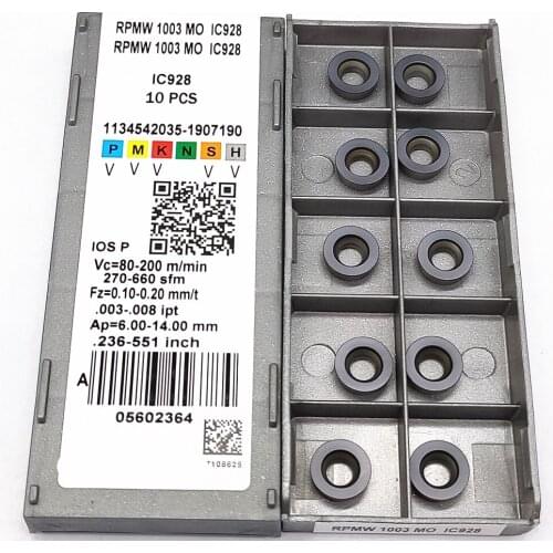 RPMW1003MO IC928 carbide insert RPMW1003 MO IC928 turning tool machine tool parts milling cutter