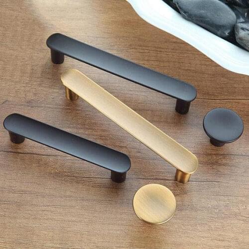 3.75'' 5'' 6.3'' Brushed Brass Cabinet Door Handles Knobs Drawer Pull Dresser Knob Dark Brown Kitchen Cupboard Hardware Pulls