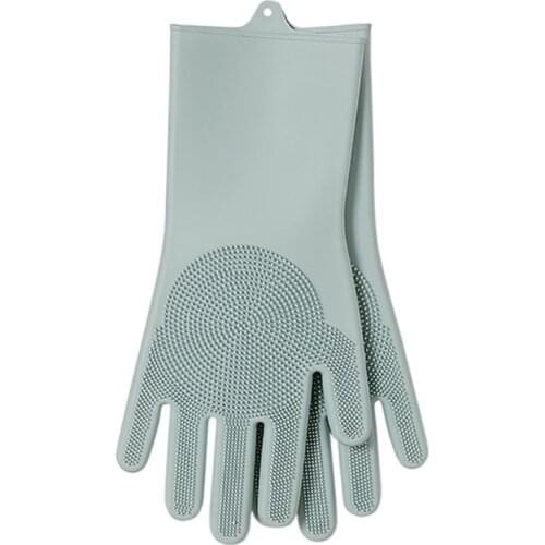 Silicone Dishwashing Gloves Multifunction Cleaning Gloves For Kitchen Household Bathroom Washing