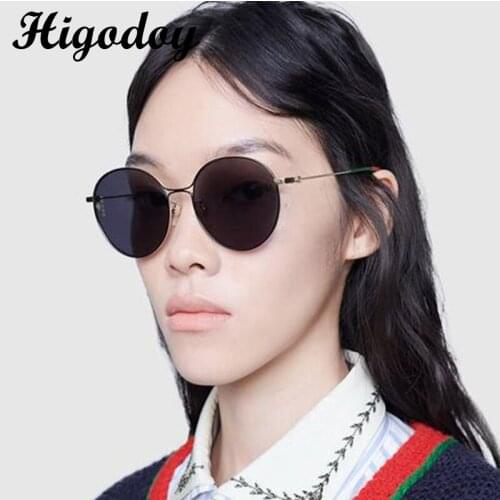Higodoy Metal Round Women Sunglasses Goggle Vintage Retro Sun Glasses for Men Fashion Luxury Brand 2019 Sunglass Gafas De Sol