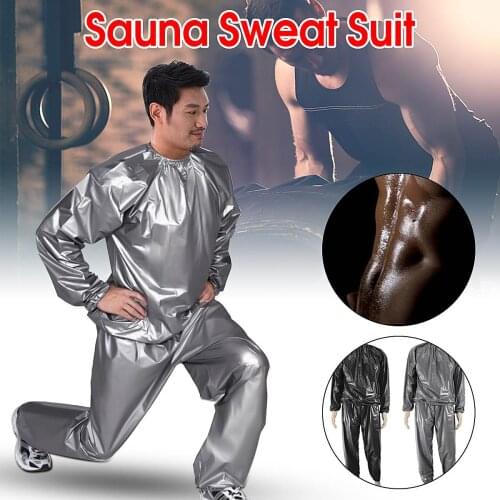 Heavy Duty Fitness Weight Loss Sweat Sauna Suit Exercise Gym Grey Black For Men Women