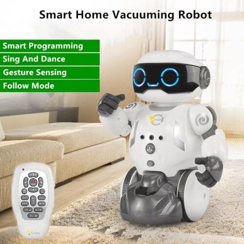 Smart Sweeping RC Programming Robot Singing And Dancing Gesture Sensing Follow Mode Early Education Remote Control Robot Toy