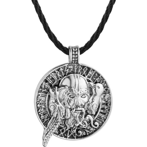 Vintage Mens Viking Necklace Fashion Alloy Animal Pendant Necklace Holiday Gift Nordic Necklace Domineering Mens Jewelry