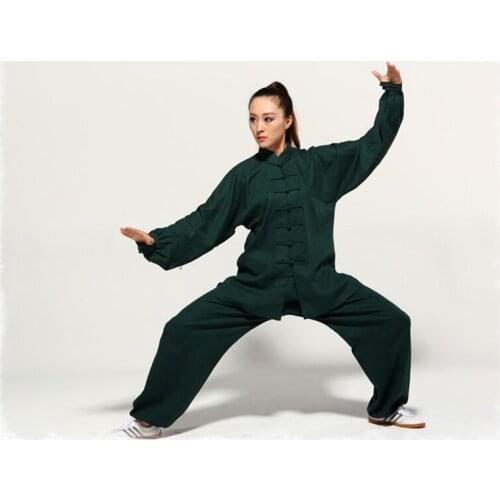 High Quality Breathable Mens And Womens Martial Arts Uniform Linen Kung Fu Tai Chi Suits Exercise Wear