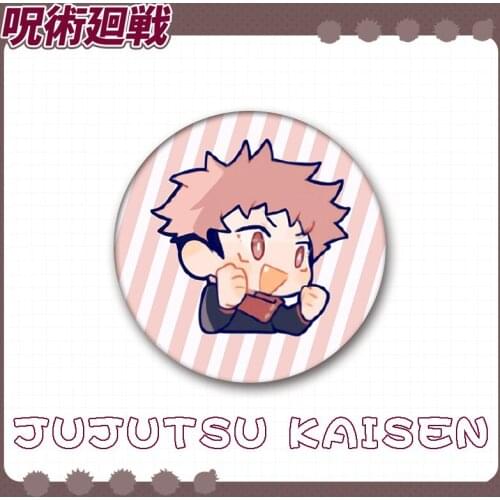 Anime Badge 58mm cartoon Jujutsu Kaisen Itadori Yuji Megumi Nobara Cute Booch Icons