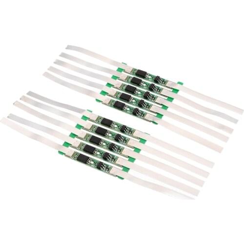 10PCS 3A 1S BMS Protection Board Module Electrical For 1S 3.7V 18650 Li-ion Lithium Batteries Cell Output Input Connector
