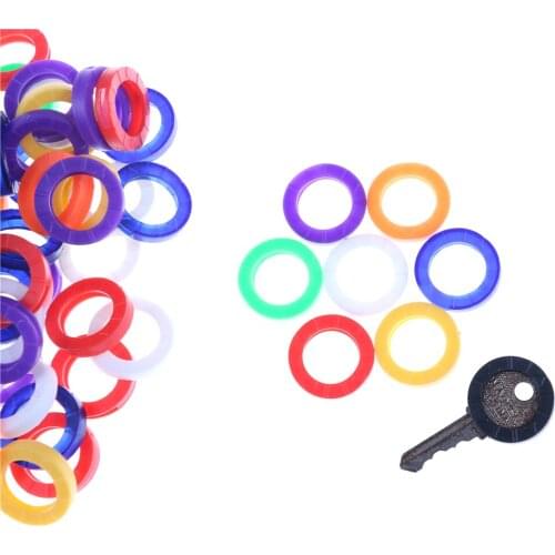 10Pcs Candy Color Hollow Silicone Key Cap Covers Topper Keyring Circle Holder High Quality