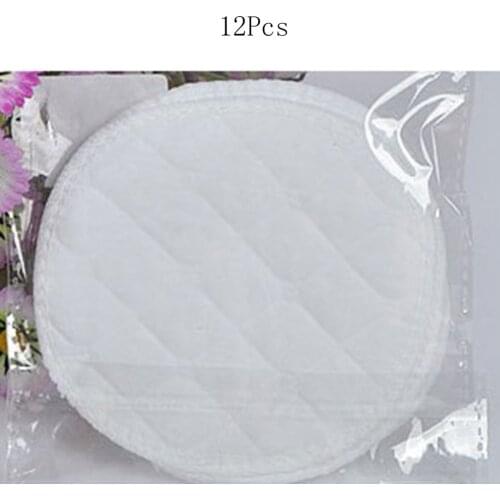 12pcs Reusable Nursing Breast Pads Organic Plain Washable Soft 3 layers cotton Absorbent Feeding Baby Breastfeeding Accessory
