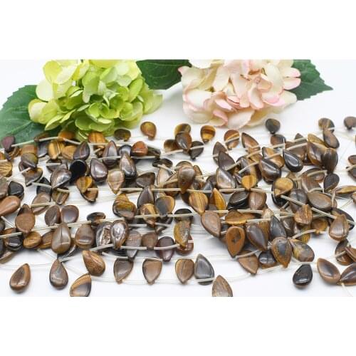 15x25x5mm Natural Smooth Yellow Tiger Eye Droplet shape Stone Beads For DIY necklace bracelet jewelry make 15 "free delivery