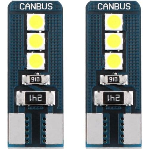 2pcs Car Led T10 3030 6SMD W5W Car Replacement Lights Bulb Lamp Door Lights 194 168 Led For Car Interior Reading Light white