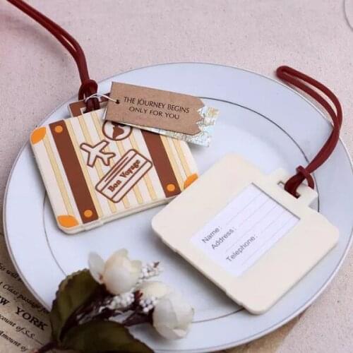 200pcs/Lot+"Let the Journey Begin" Vintage Suitcase Luggage Tag Destination Wedding Favors&Bridal Shower Gift+FREE SHIPPING