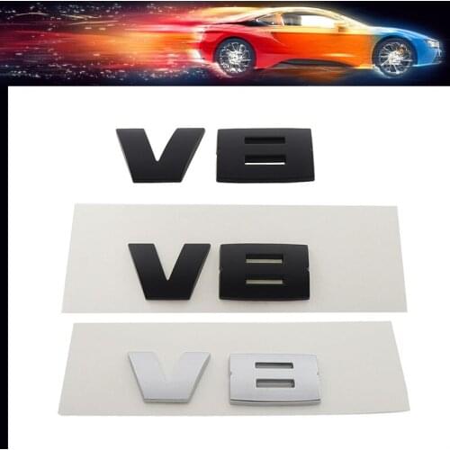 3D Premium V8 letters car engine displacement Interior trunk Tail Rear Decal Emblem Badge Sticker for X3 F10 F30 E46 E60 E90