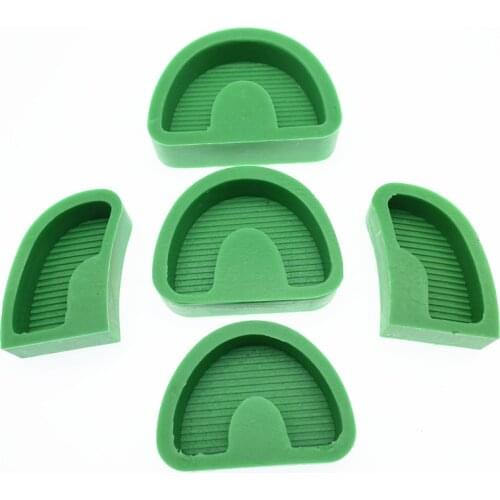 5pcs/set Dental Lab Silicone Rubber Plaster Model Base Molds With Tonguel /Without Tonguel