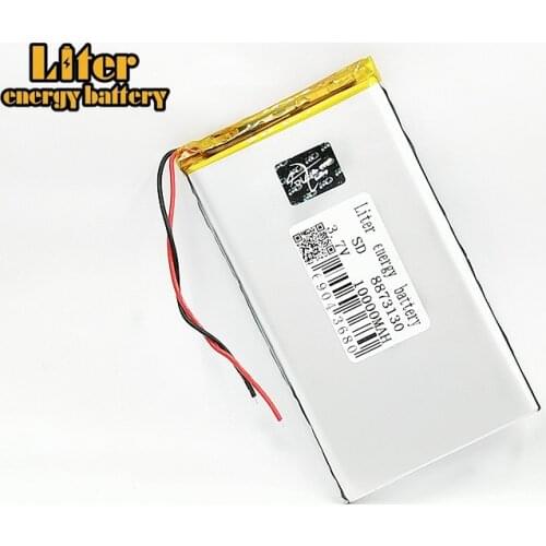 1/2/4Pcs rechargeable lipo battery cell 3.7 V 8873130 10000 mah tablet lithium polymer battery For Tablet DVD GPS Electric Toys