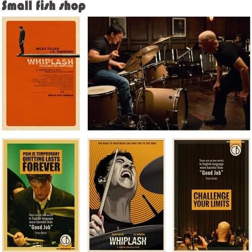 Whiplash retro Poster Retro Kraft Paper Bar Cafe Home Decor Painting Wall Sticker
