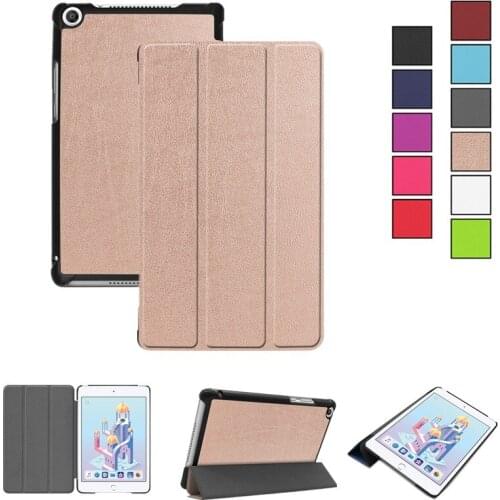 Colorful 3-Fold Stand PU Leather Case For Huawei MediaPad T5 8.0 inch JDN2-W09/AL00 Protect Cover for Honor Pad 5 8 tablet case