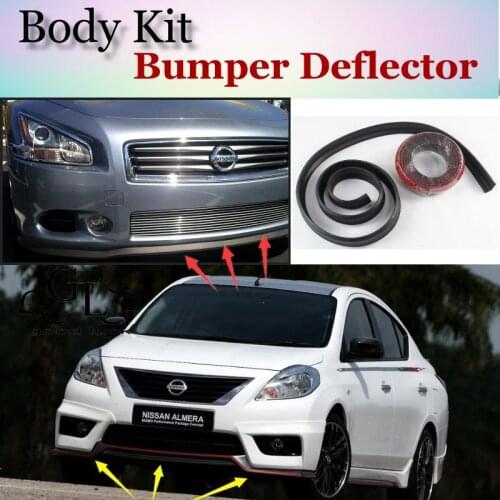 Bumper Lip Deflector Lips For Nissan Sunny B14 B15 N16 N17 Front Spoiler Skirt For TopGear Friends Tuning View / Body Kit Strip