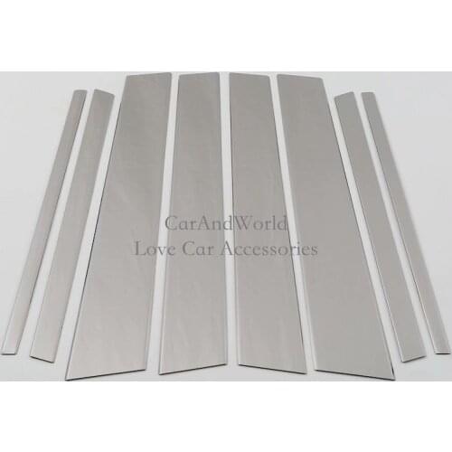 For Toyota RAV4 2008-2012 Door B\C Column Glass Window Garnish Middle Pillar Strip Trim Exterior Stainless Steel Car Accessories