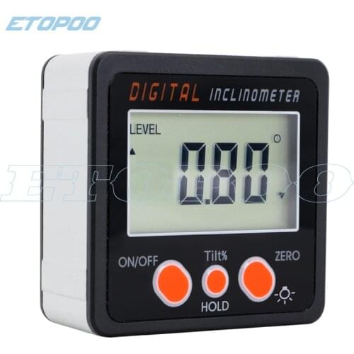 Electronic Protractor Digital Inclinometer IP65 Waterproof Digital Bevel Box Angle Gauge Meter Magnets Base Measuring Tool