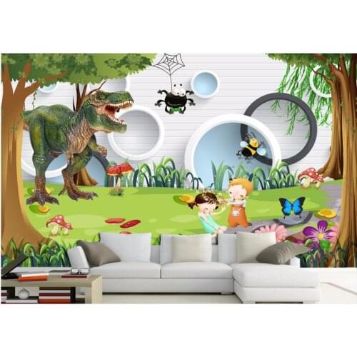 Custom photo 3d wallpaper mural Dinosaur Childrens Playground decoration painting 3d wall murals wallpaper for walls 3 d
