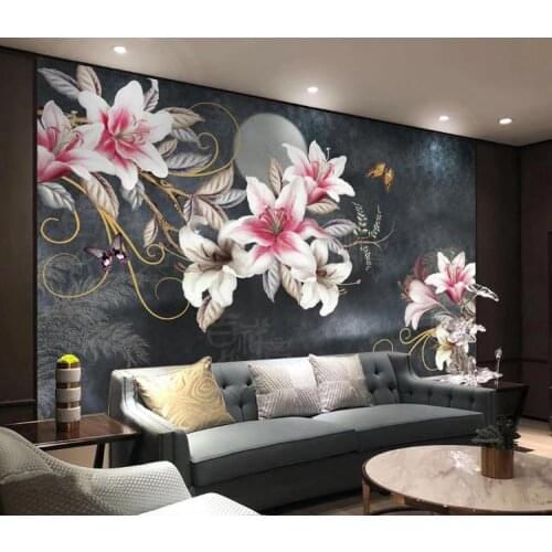 Custom wallpaper photo Hand painted beautiful flower plants background mural home decoration living room bedroom 3d wallpaper